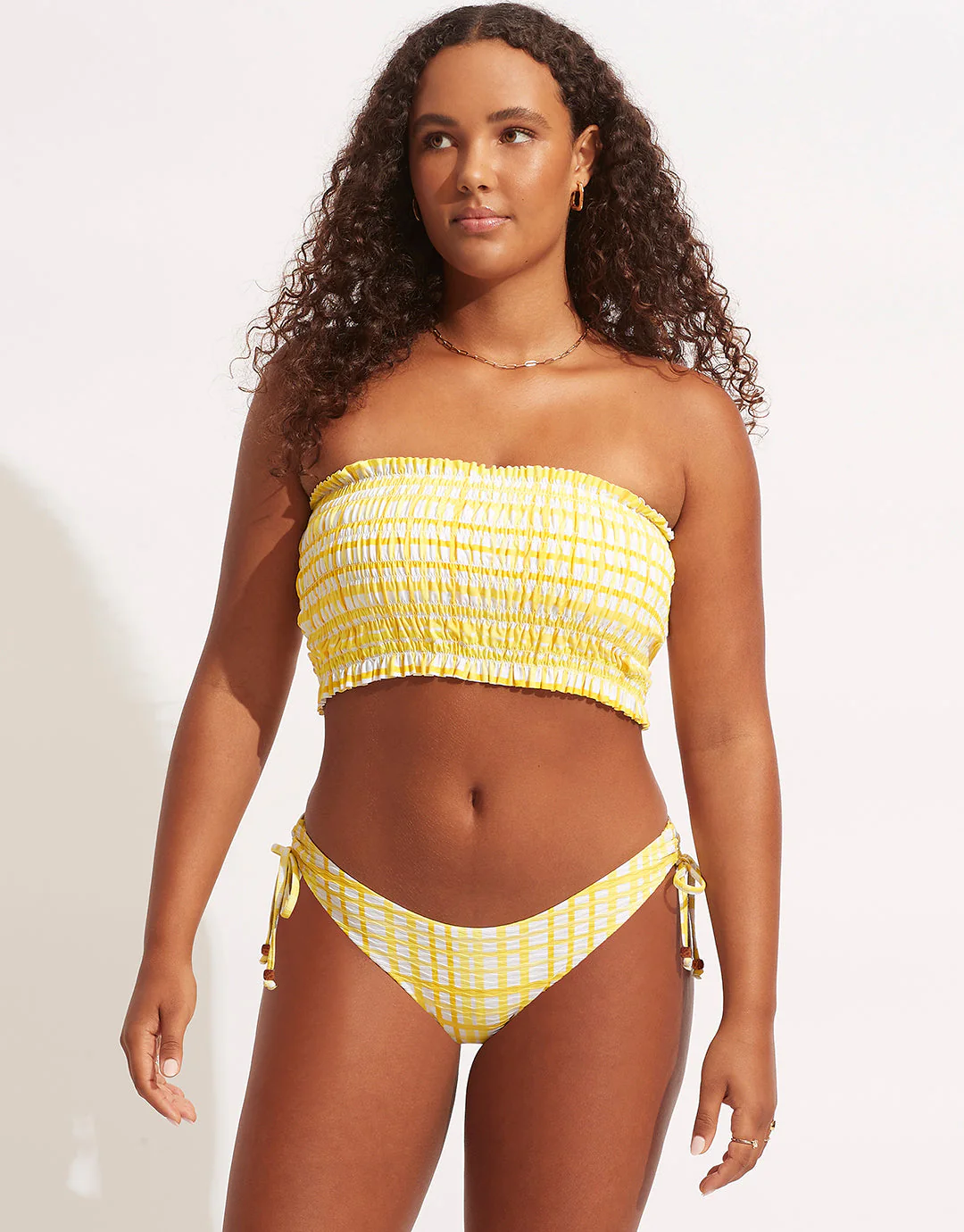 Amalfi check loop side hipster bikini pant - Image 2