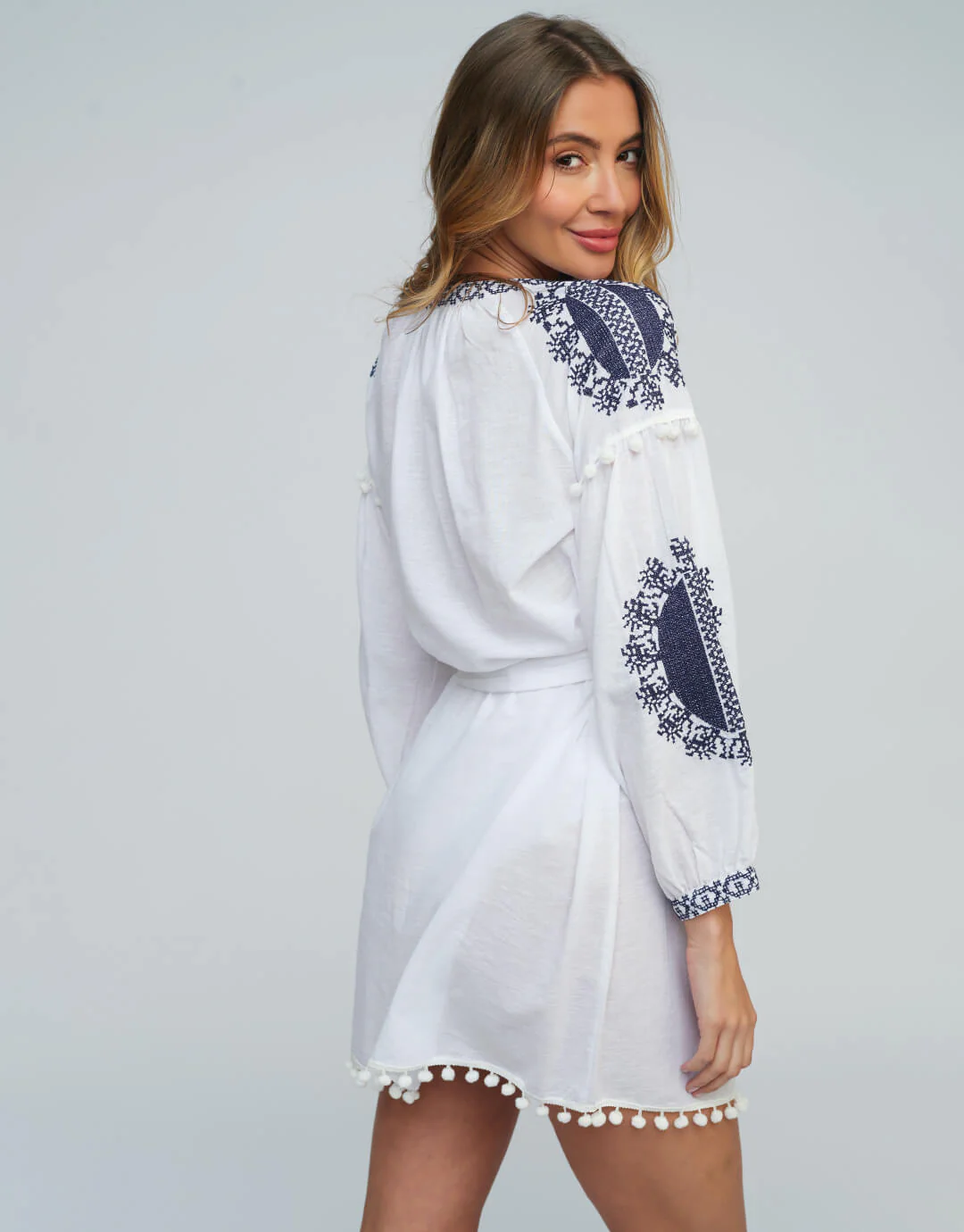 Amara Tunic - White Navy - Image 4