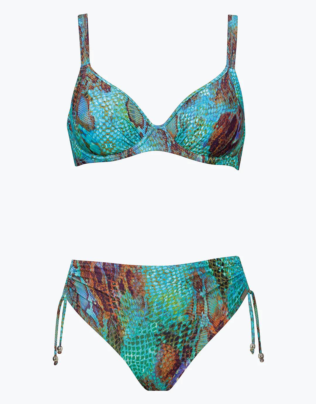 Aquatic Reptile Underwired Bikini Set - Aqua Python - Image 3