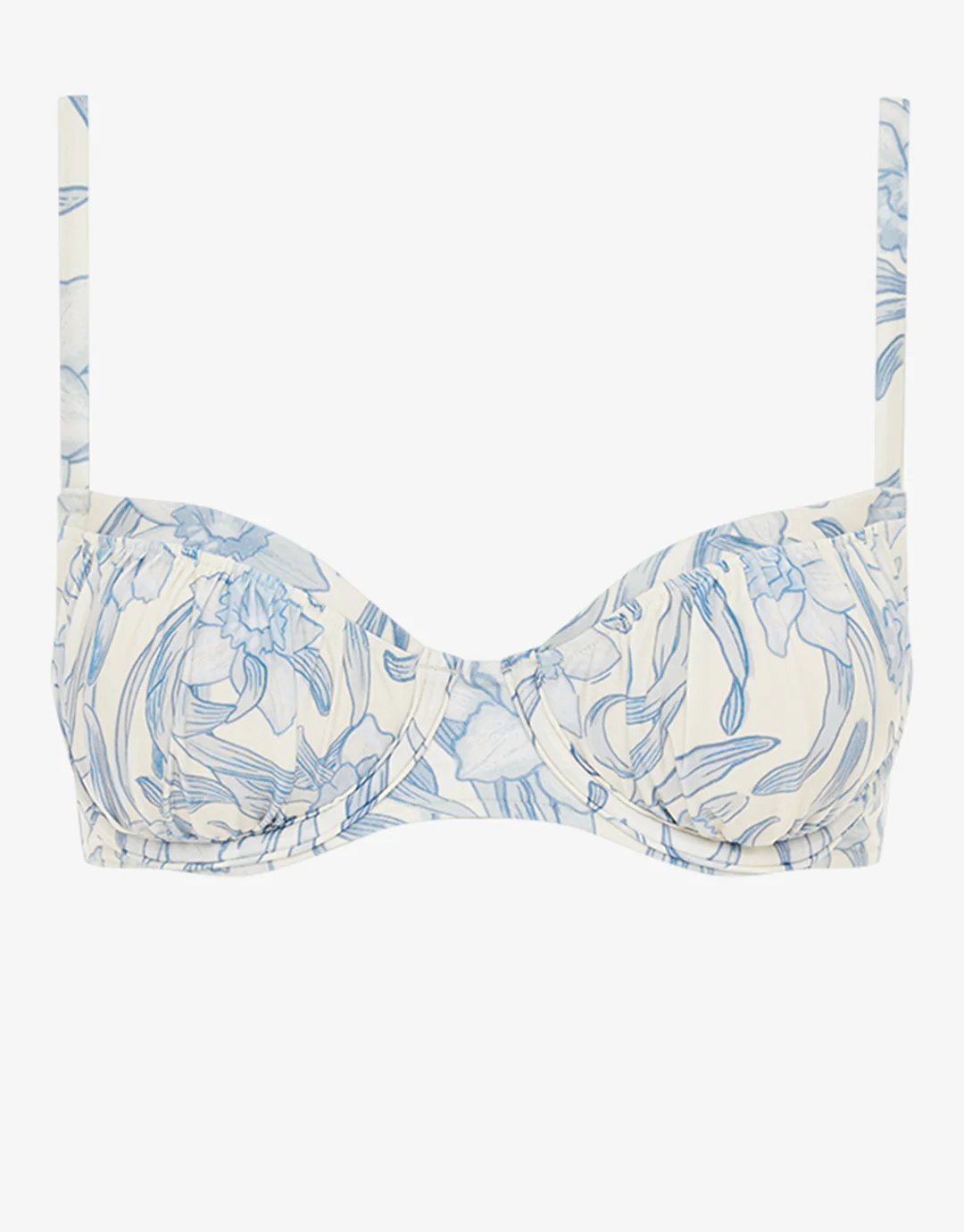 Daffodil Poolside Balconette Bikini Top - Blue Print - Image 4