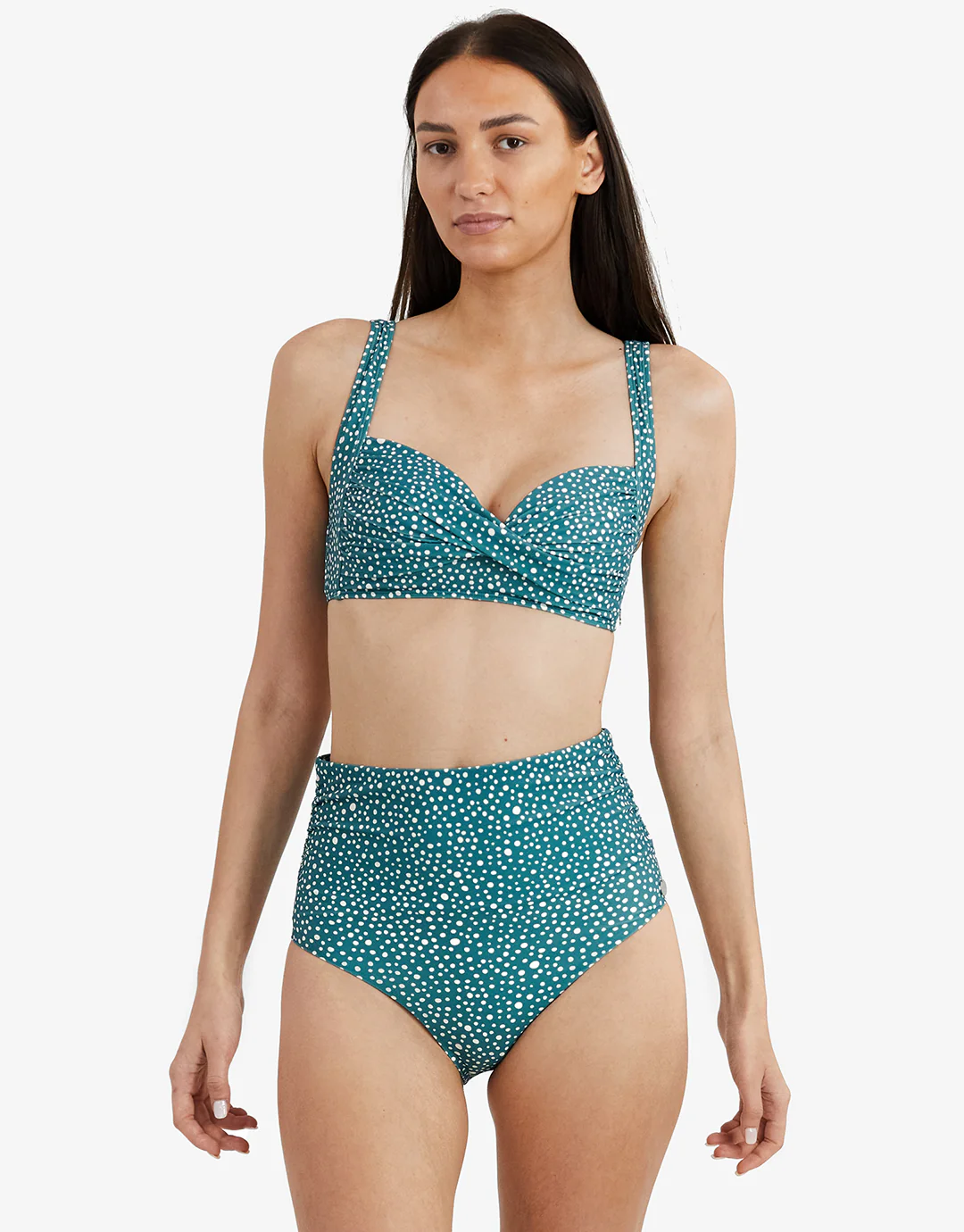 Ditsy Dots Chara Bikini Pant - Deep Jungle - Image 2