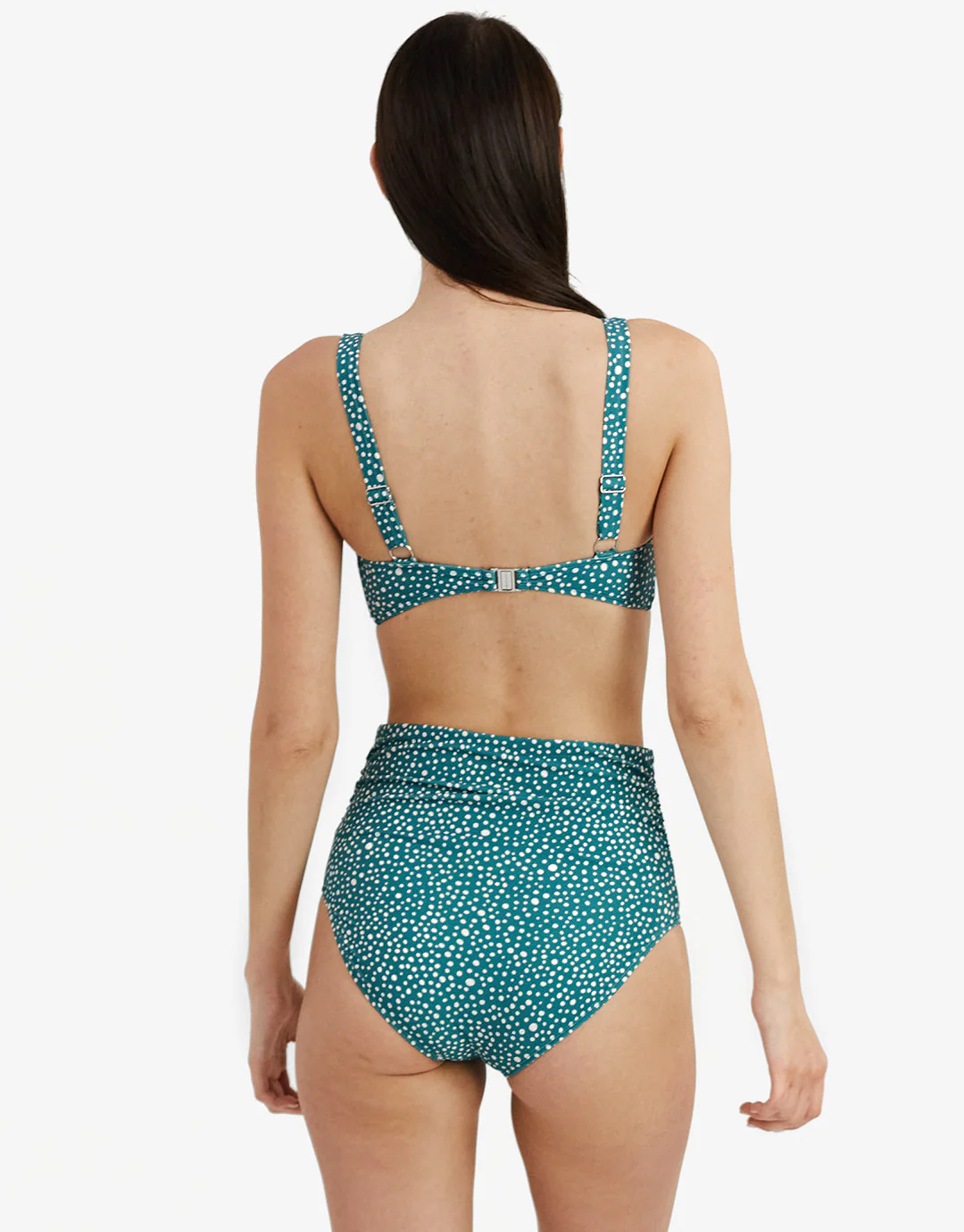 Ditsy Dots Medea Bikini Top - Deep Jungle - Image 3