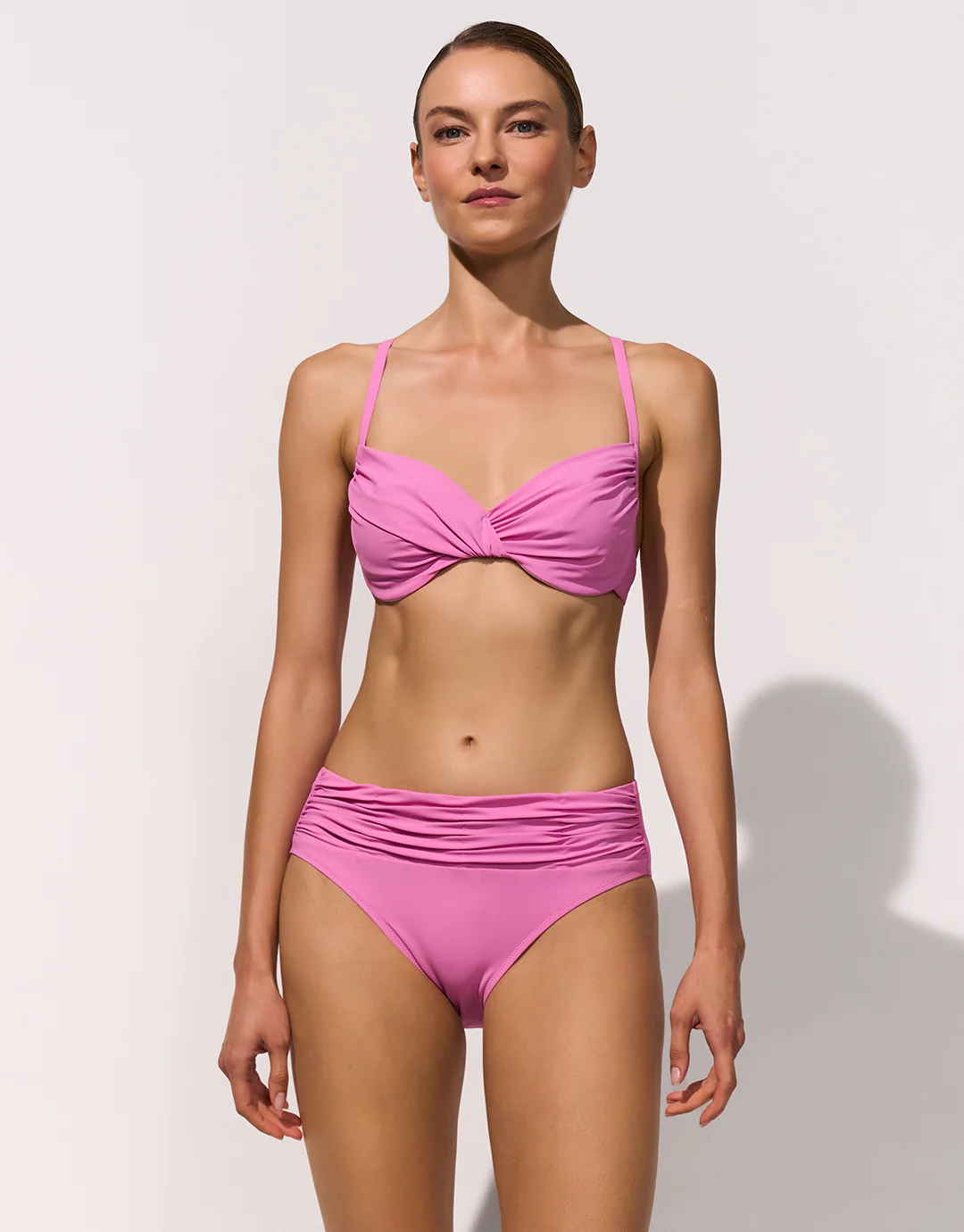 Elements Gathered Bikini Pant - Roselle - Image 2