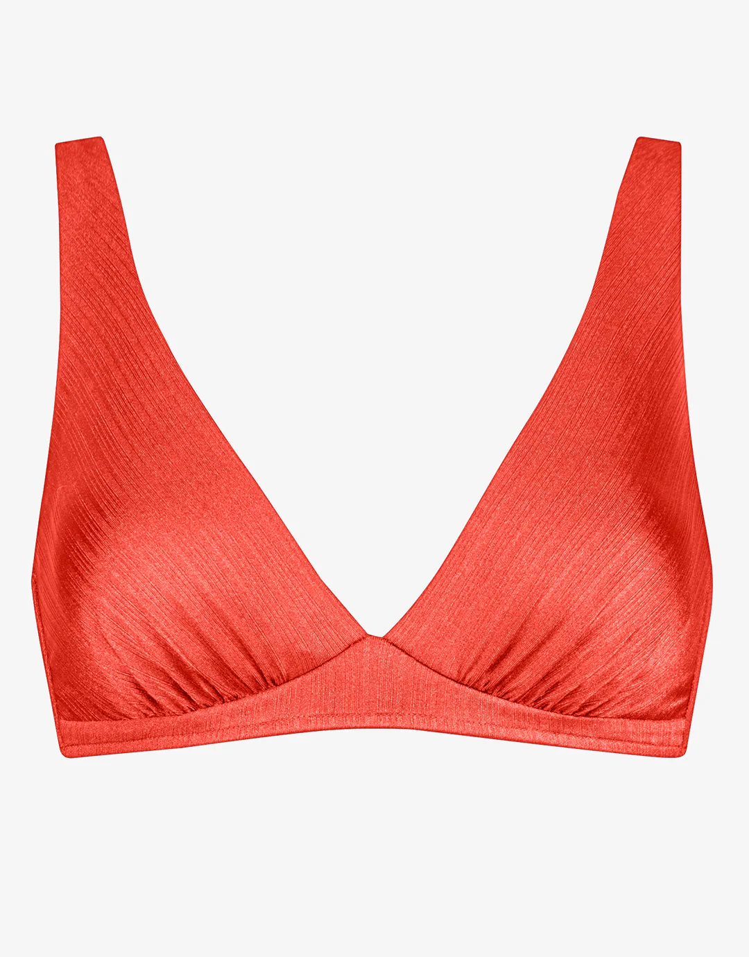 Elyon Underwired Longline Tri Bikini Top - Glazed Tangerine