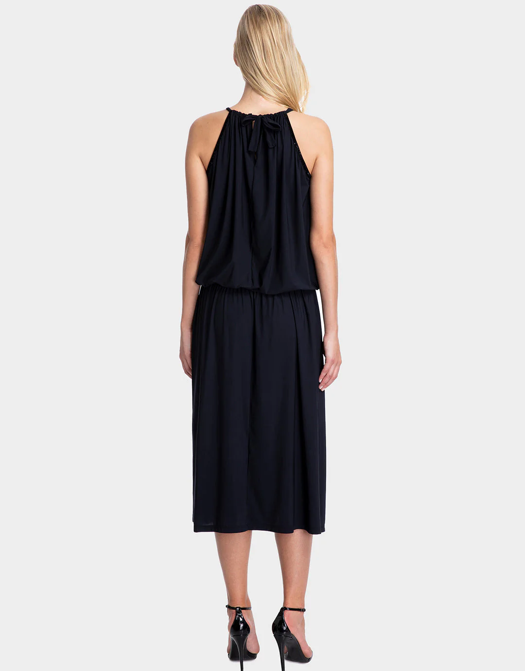 Moonlight Glow Halter Dress - Black - Image 3