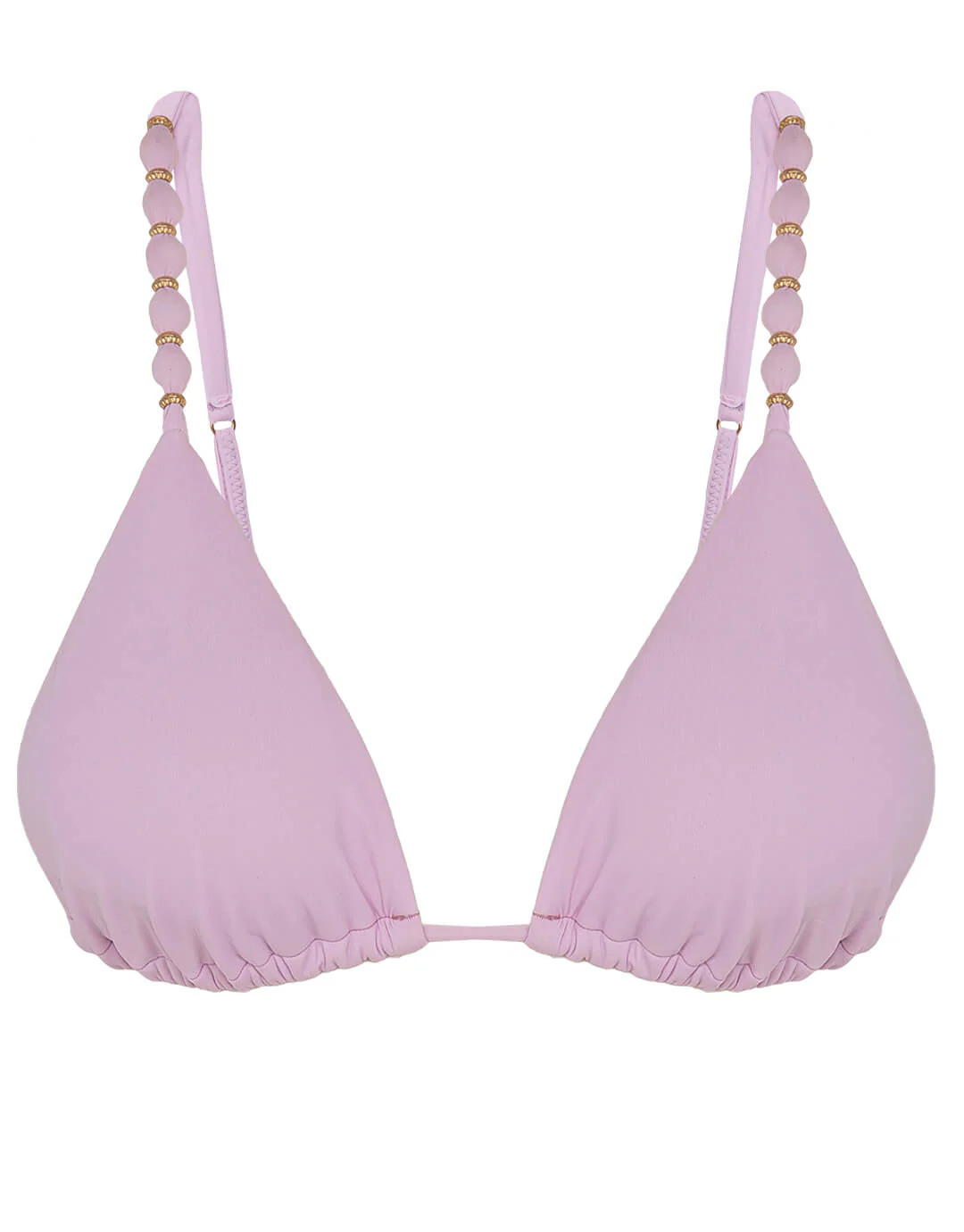 Grenadine Beads Parallel Tri Bikini Top - Lilac - Image 6