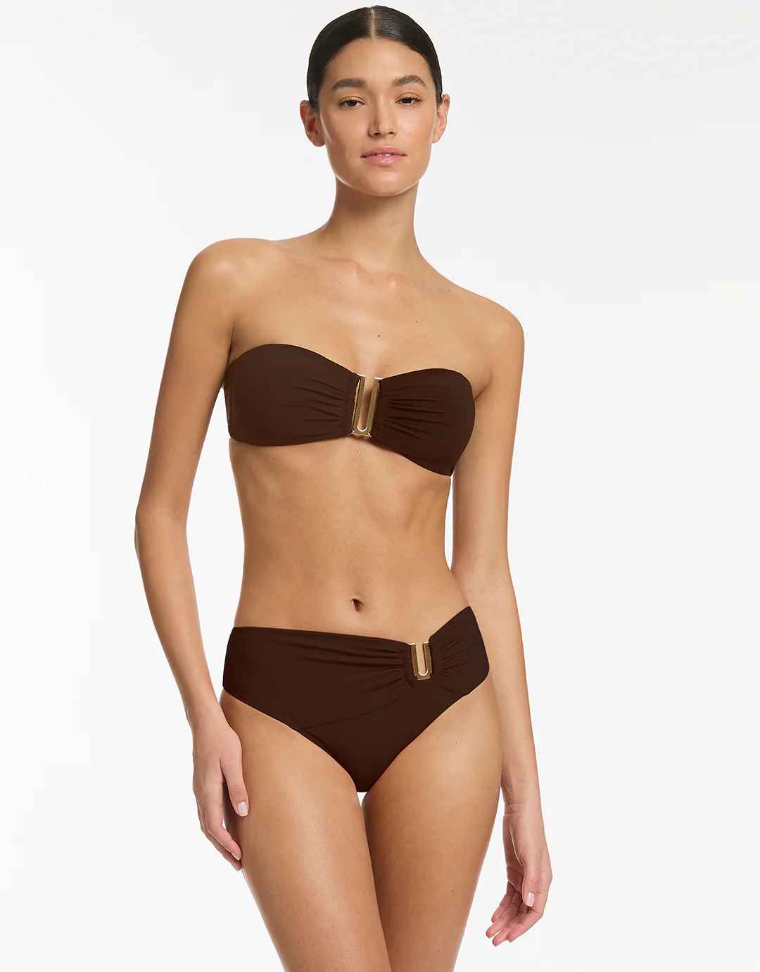 Jetset Bandeau Bikini Top - Chocolate - Image 3