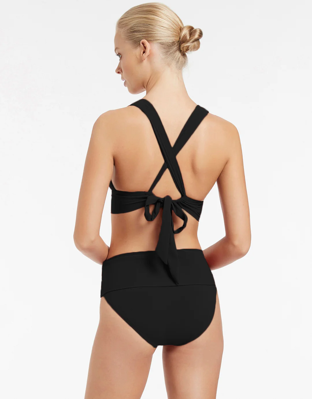 Jetset Fold Down Bikini Pant - Black - Image 4