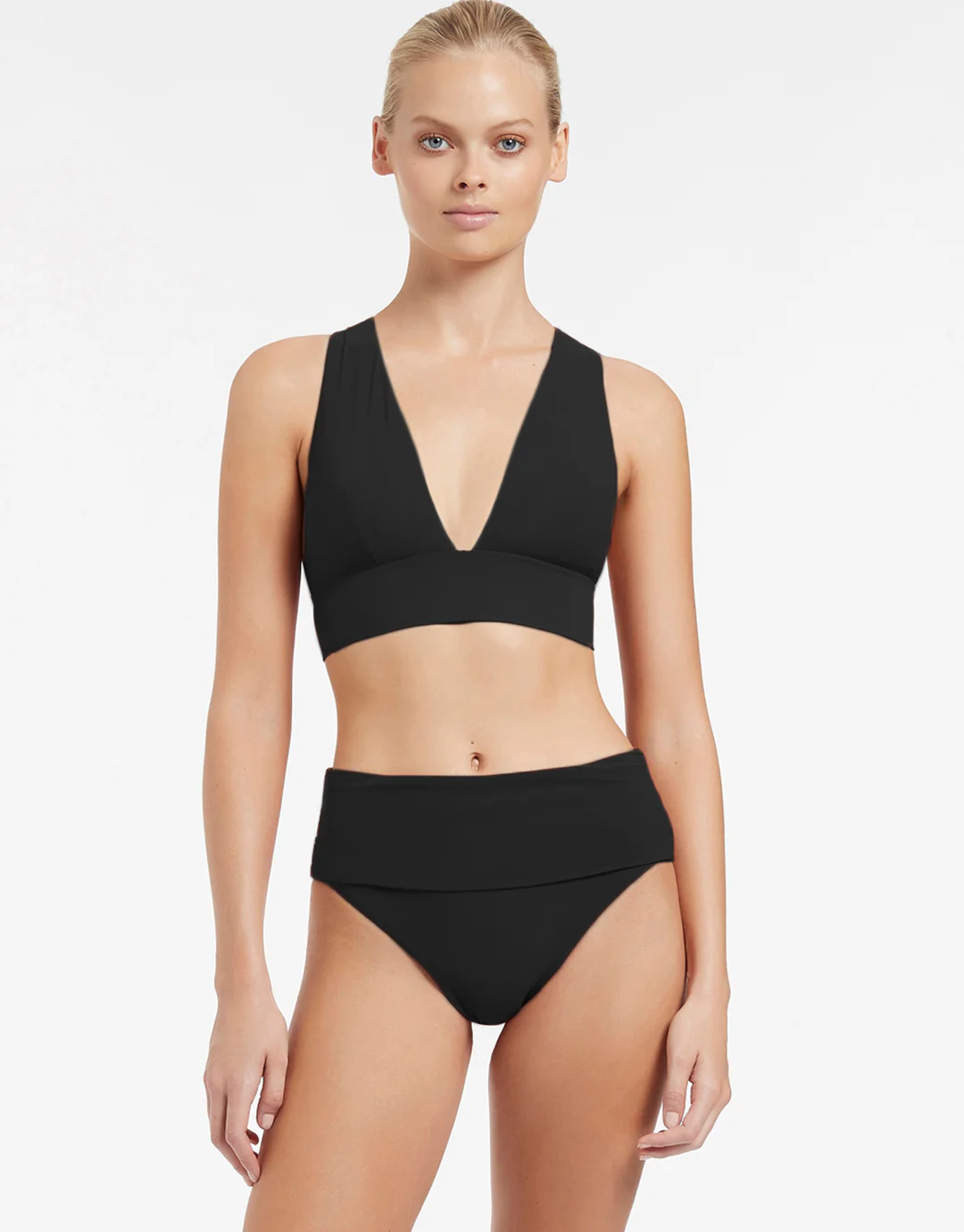 Jetset Soft Tri Bikini Top - Black - Image 2