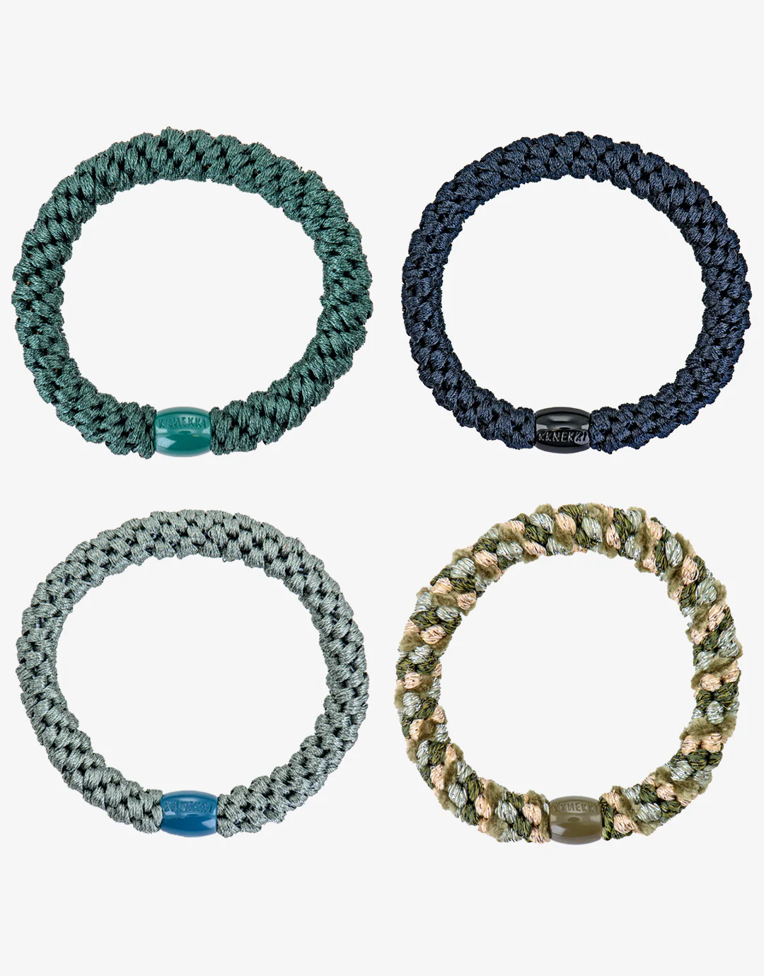 Original Hair Tie Bundle - Turquoise, Blues and Cream - Image 2