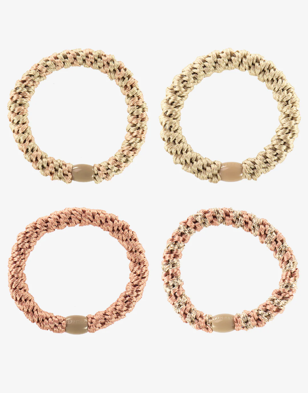 Original Hair Tie Bundle - Pinky Beige and Golds - Image 2