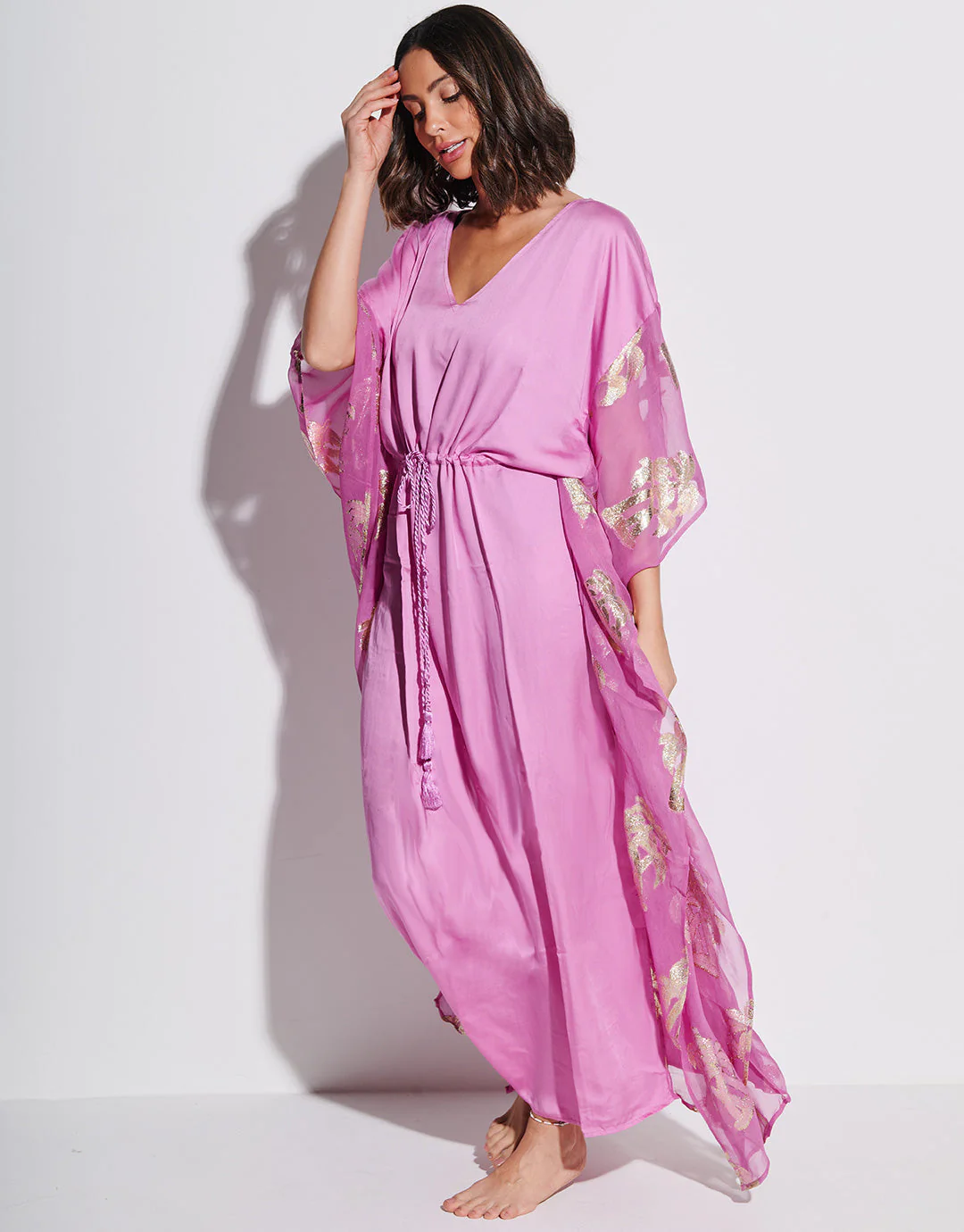 Palm Tree Kaftan - Pink - Image 3