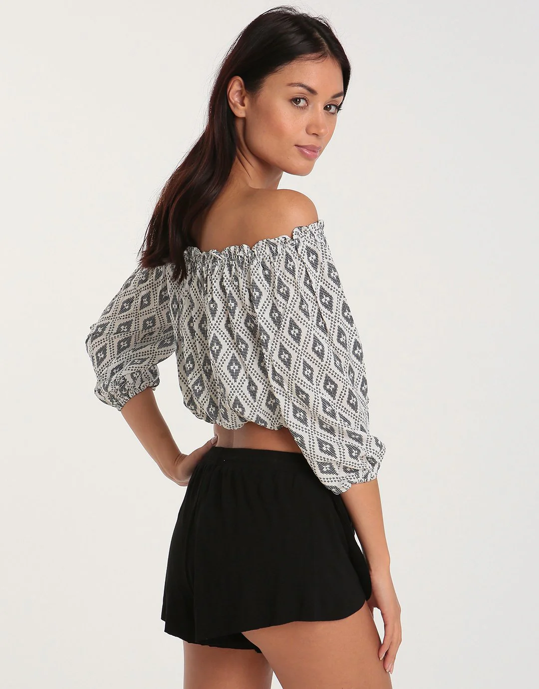 Elvira Top - White Navy - Image 4