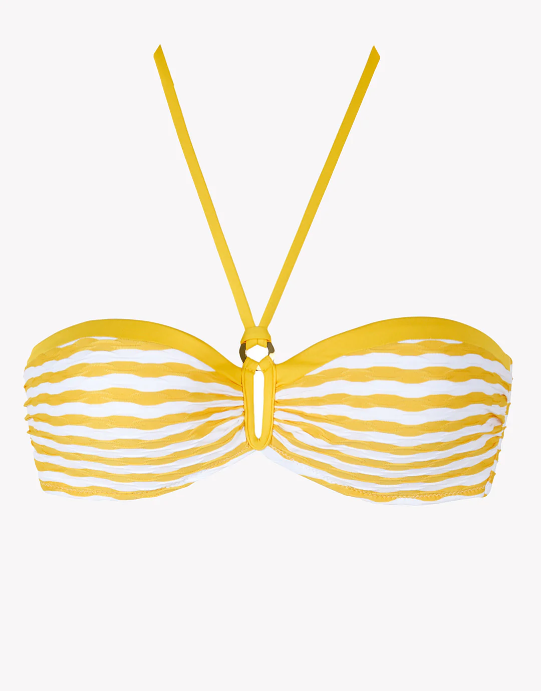 Saona Bandeau Bikini Top - Yellow - Image 7