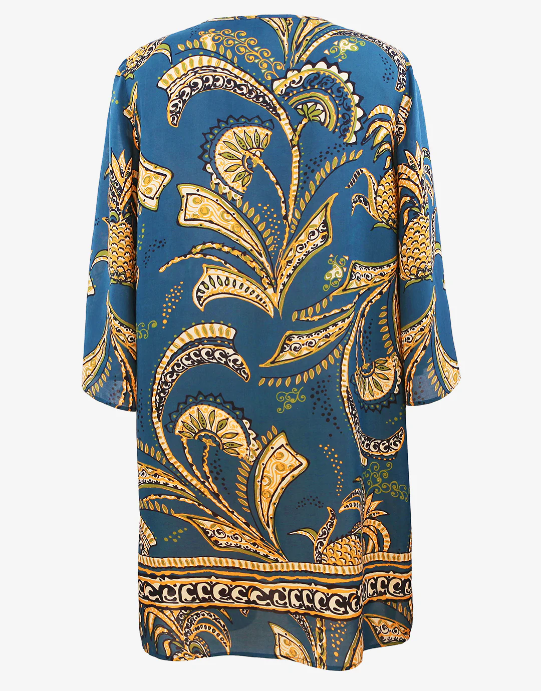 Satin Fruits Tunic - Ocean Pineapple - Image 3