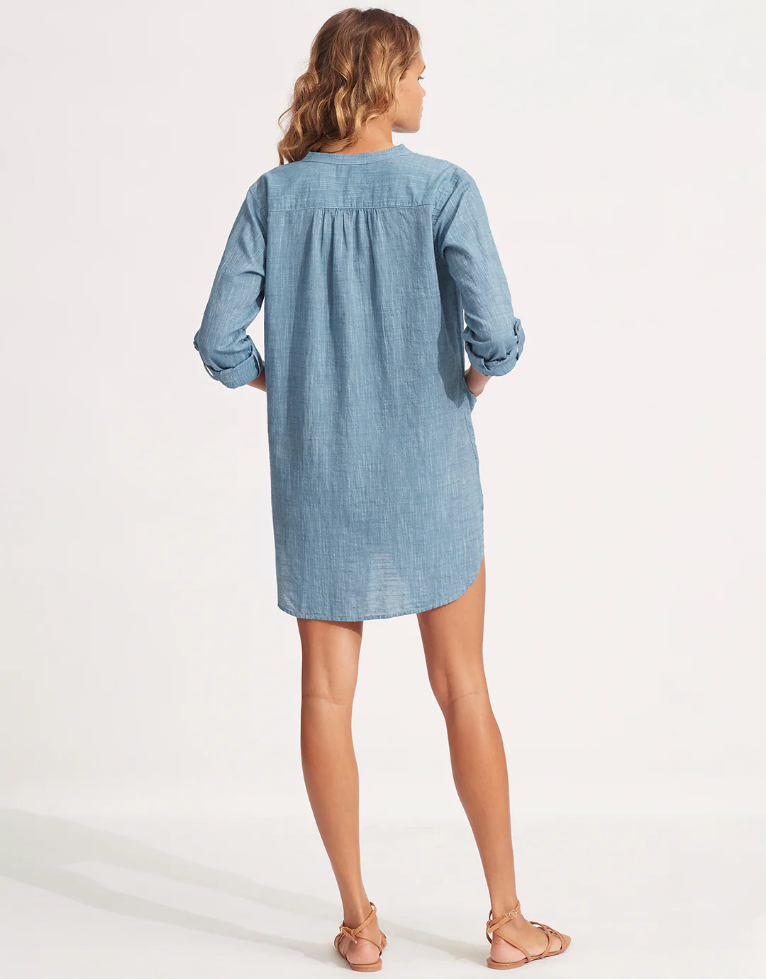 Boyfriend Beach Shirt - Chambray - Image 3