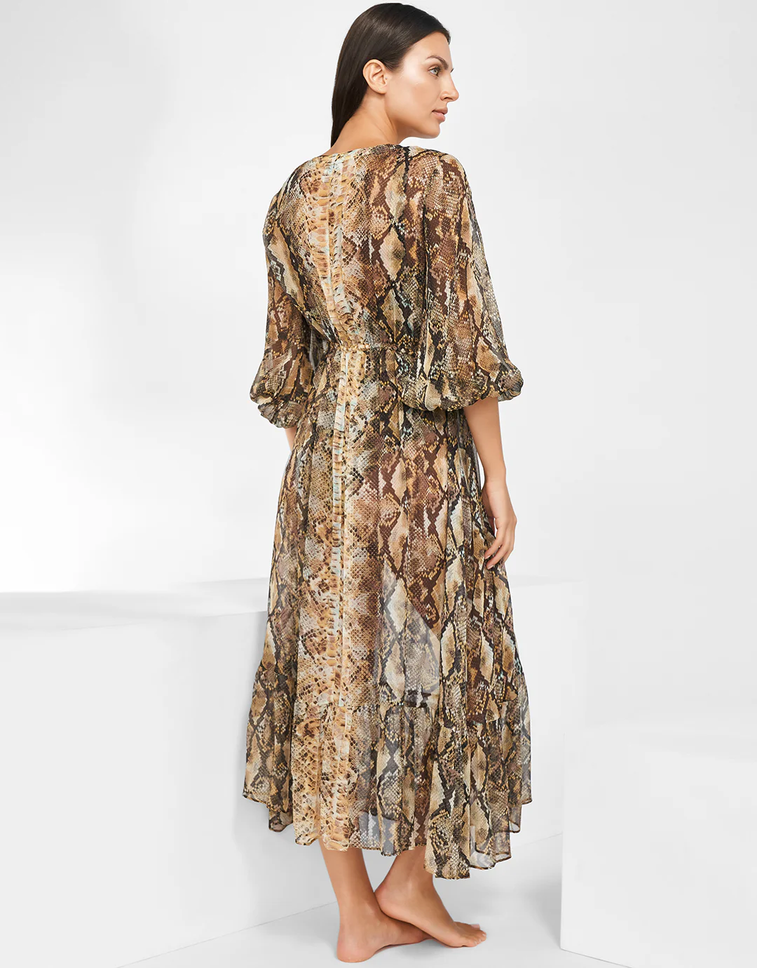 Serpent Long Blouse Dress - Python - Image 2