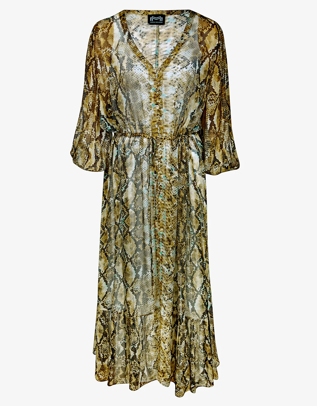 Serpent Long Blouse Dress - Python - Image 5