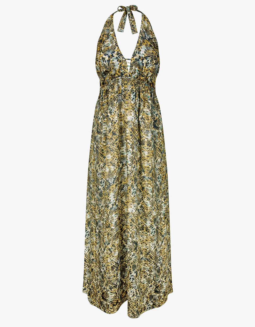 Serpent Maxi Halter Dress - Python - Image 4