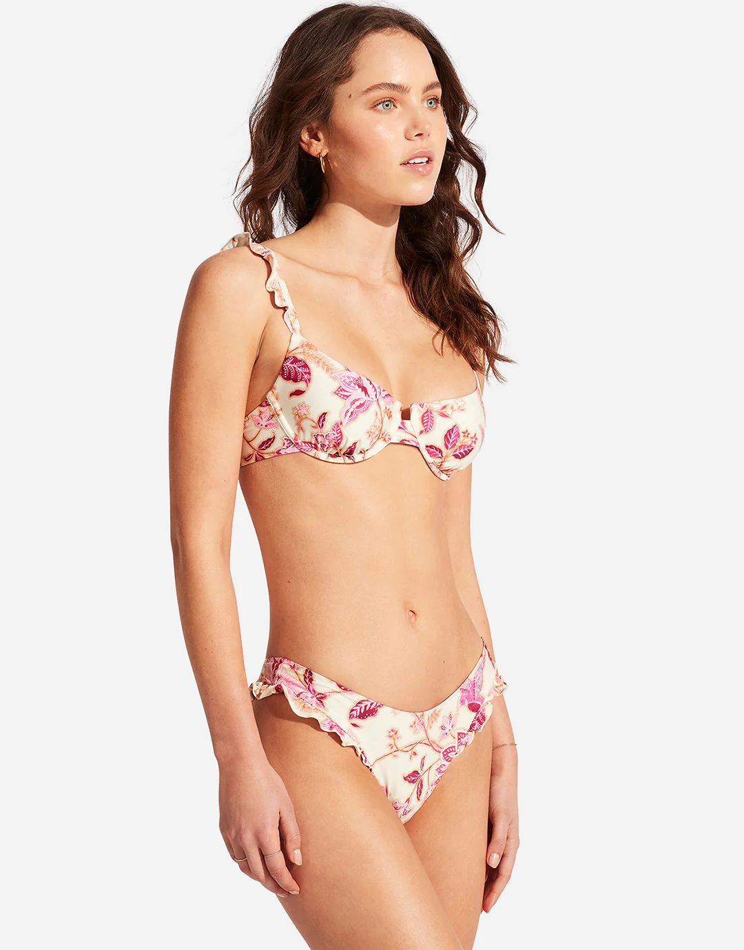 Silk Road High Cut Rio Bikini Pant - Pink - Image 3