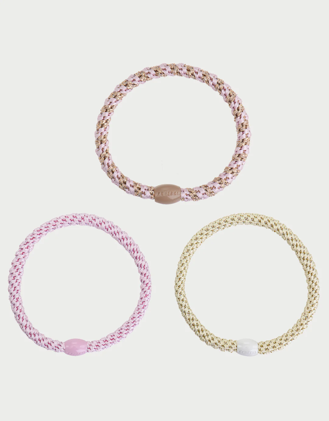Slim Hair Tie Bundle - Pale Pastel Pinks - Image 2