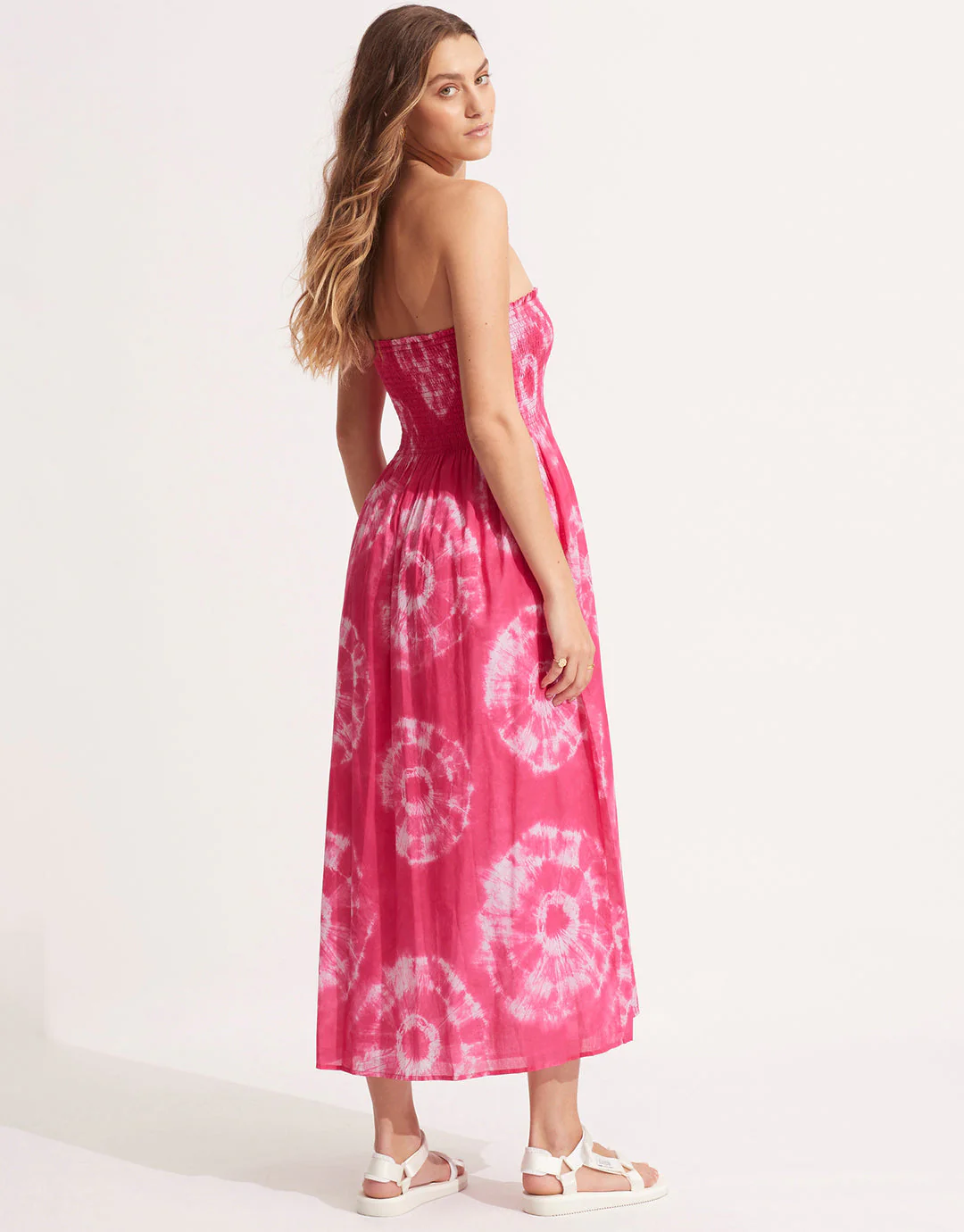 Tie Dye Skirt Dress - Rose Pink - Image 3