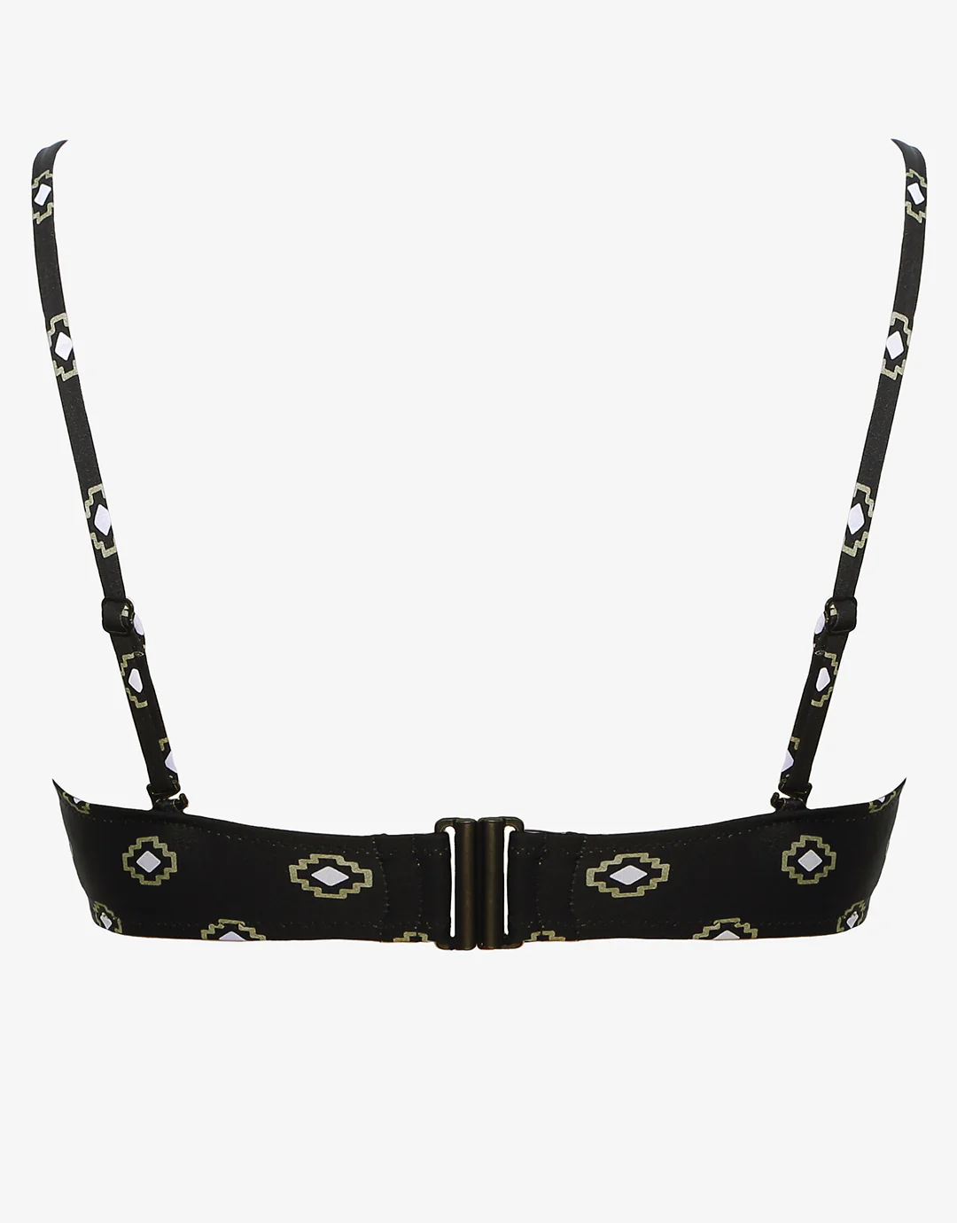 Tiles Craft Bralette Bikini Top - Black Neutrals - Image 2