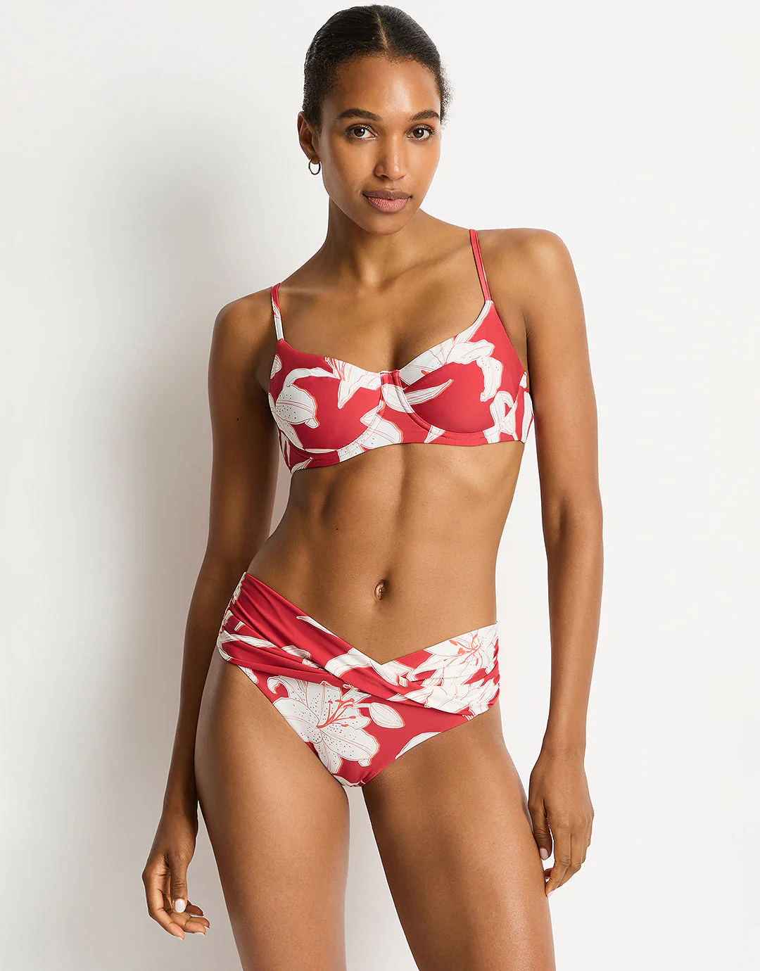 Veridian Balconette Bra Bikini Top - Ruby - Image 2